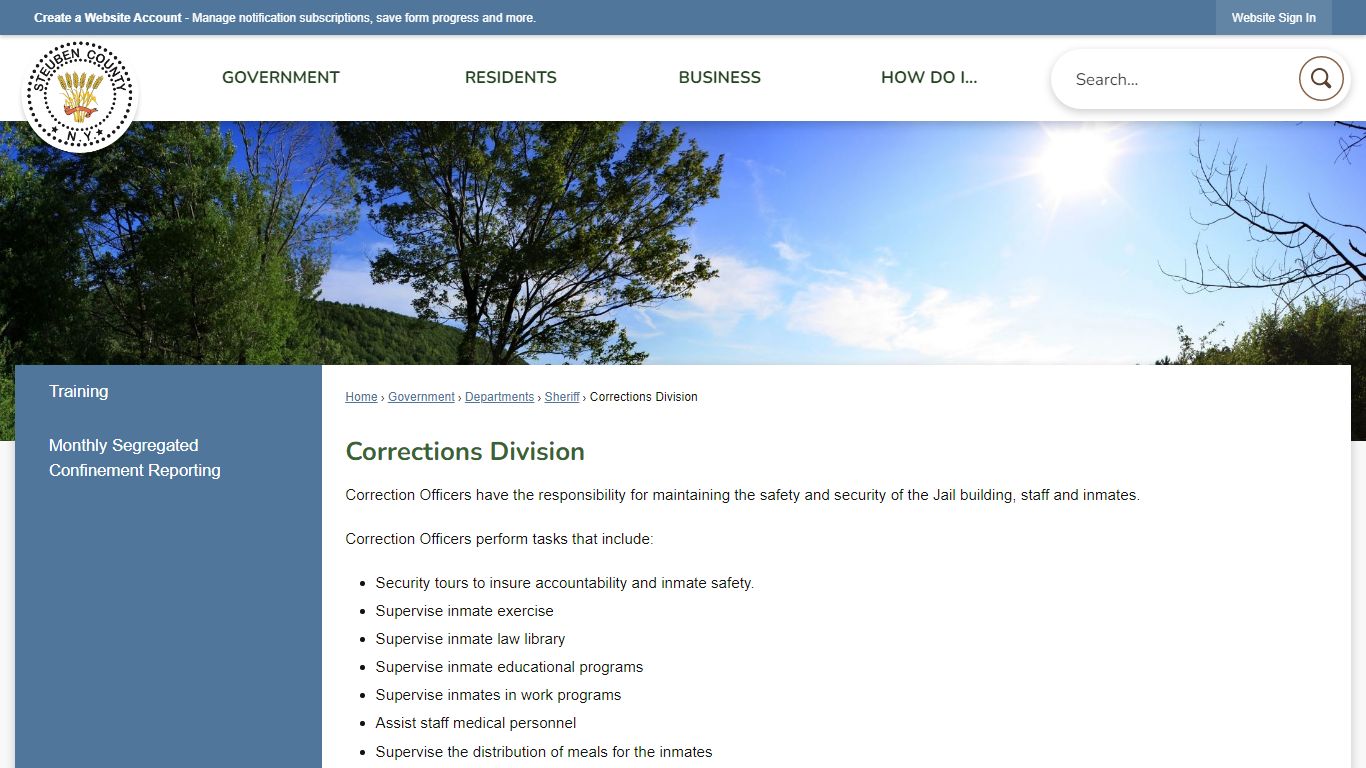 Corrections Division | Steuben County, NY